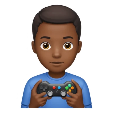 Black Boy holding a controller  sticker