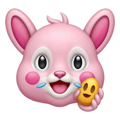 Labubu llorando, lágrimas rodando por las mejillas sticker