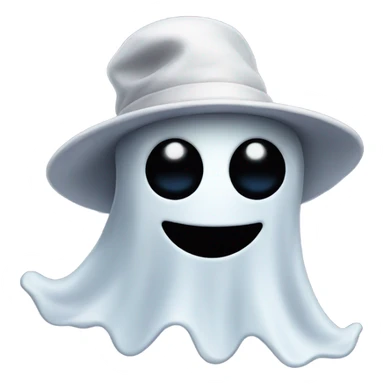 ghost with a hat sticker