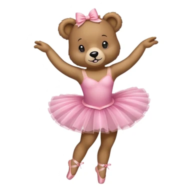 Bear as a ballerina  sticker