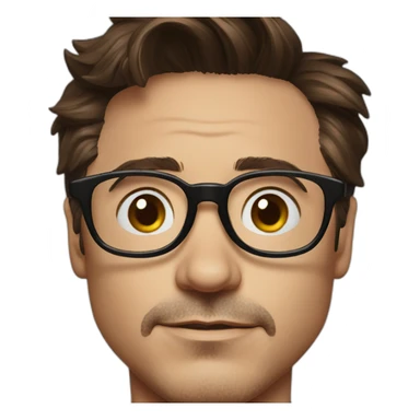 Robert Downey Jr. with glasses sticker