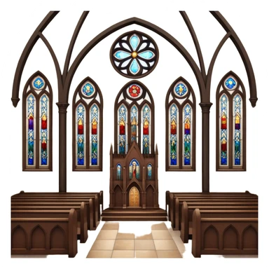 interior of a church sticker