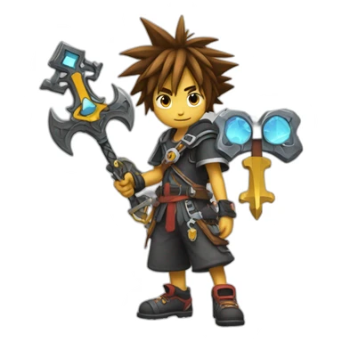 sora holding a keyblade sticker