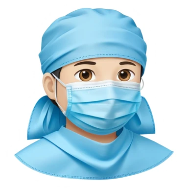 isolated blue surgical mask, covid protective mask, no person sticker