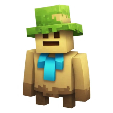 Un golem de minecraft con un gorro de ecuador sticker