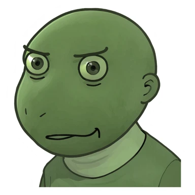 guy nonchalant and sad sticker