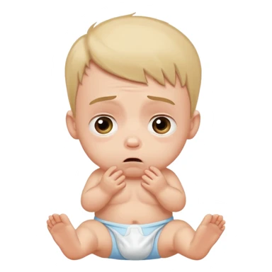 guy in a diaper saying that he needs a diaper change sticker