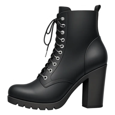Chunky black ankle booties  sticker