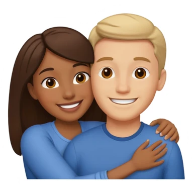 couple hugging sticker