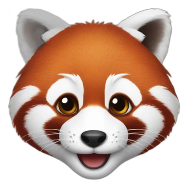 Red panda face sticker