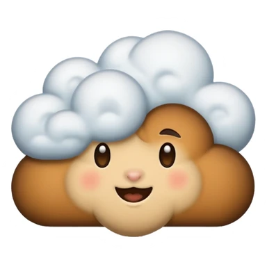 cloud in brown color sticker