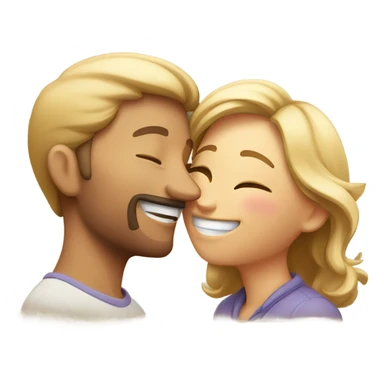 Happy with kiss sticker