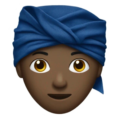 Dark blue bandanna heart sticker