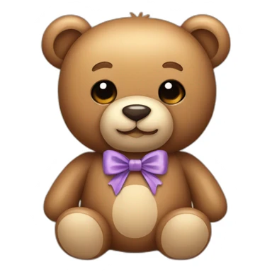 Teddy bear with a bow sticker