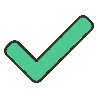 green check mark icon sticker
