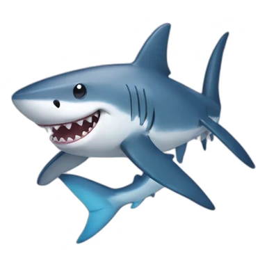 Shark with a haircute sticker