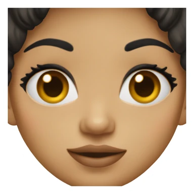 A girl with black hair brown eyes and big lips  sticker