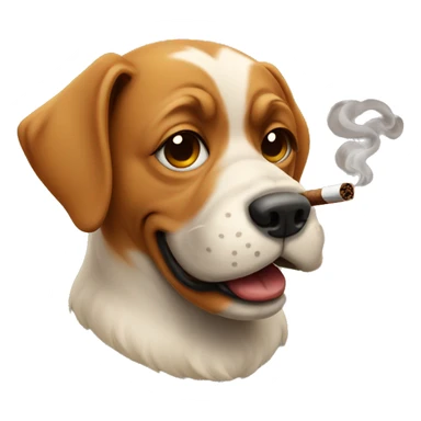 Dog smoking a cigar sticker
