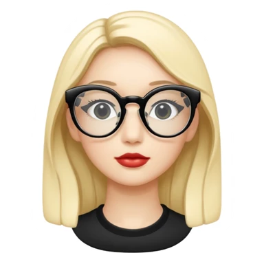 generate an ios genmoji of miu miu spectacles sticker
