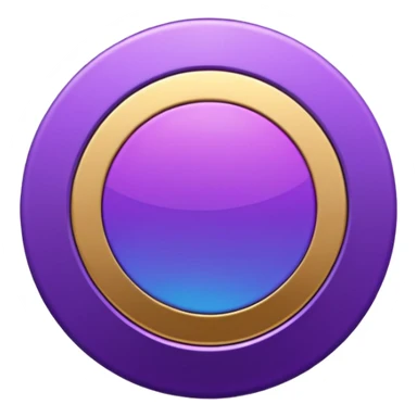 Purple modern Gradient coin 3d rotate sticker