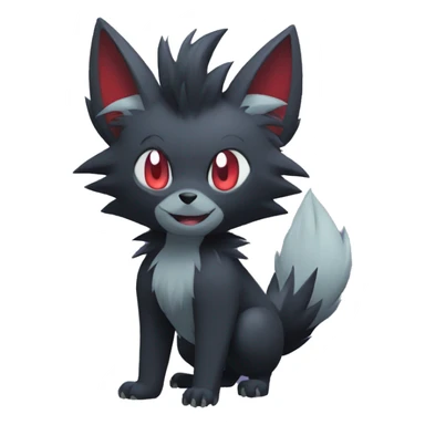 Cool Edgy Zorua-Zoroark-Mightyena full body sticker