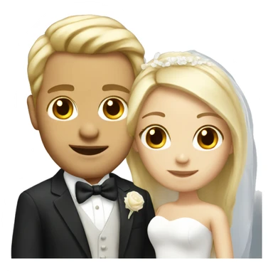 wedding white couple blonde sticker
