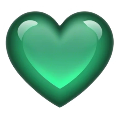 dark emerald heart inside heart outline sticker