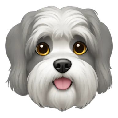 Shitzu dog grey sticker