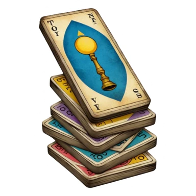 A small stack of tarot cards sticker