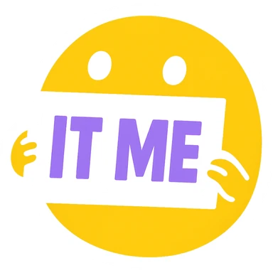 replace the "TY" here with "IT ME" sticker
