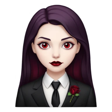 female vampire with tie sticker