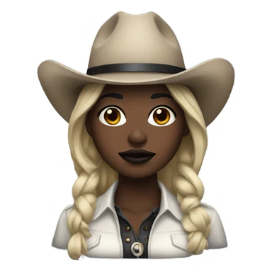 black cowgirl with dark lipstick  sticker
