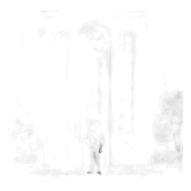 Man holding company building sticker