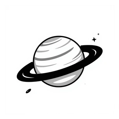 blue saturn sticker