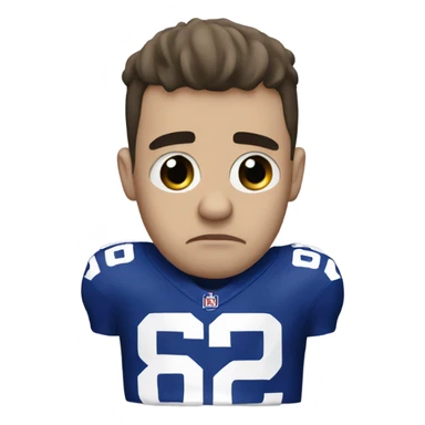 Sad white New York Giants fan sticker