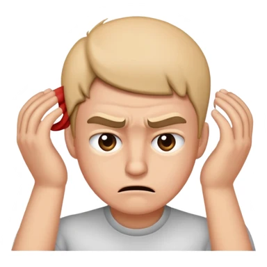 Someone annoyed smacking their head sticker