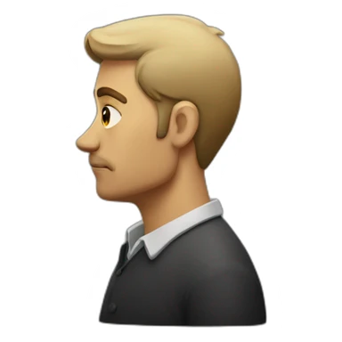 pensive man sticker