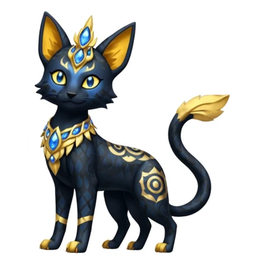 Bastet-Umbreon-Solgaleo-Salandit-fusion sticker
