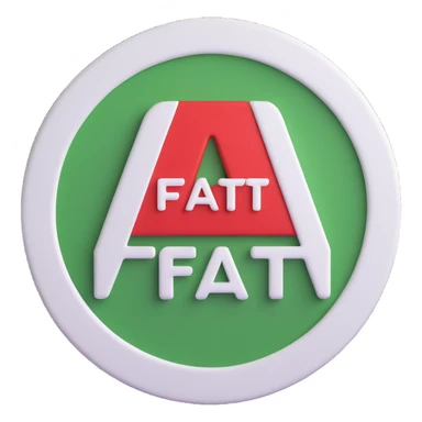 3D circular pattern with white "Fiat" text in the center, red and white color scheme, modern style sticker