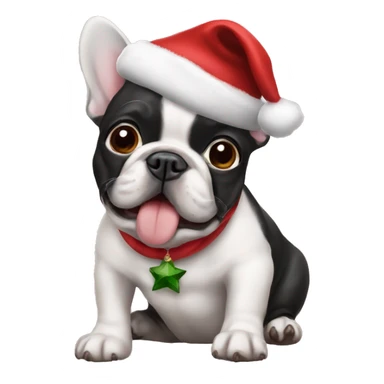 French bulldog Christmas  sticker