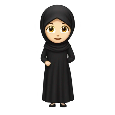 White Girl with Black hijab  sticker