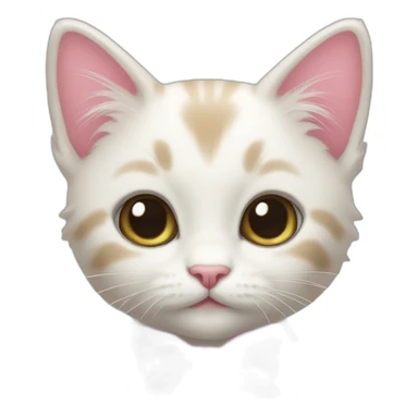 monthly kitten with a pink bow sticker