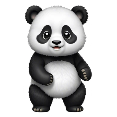 create me a panda that stands and smiles sticker