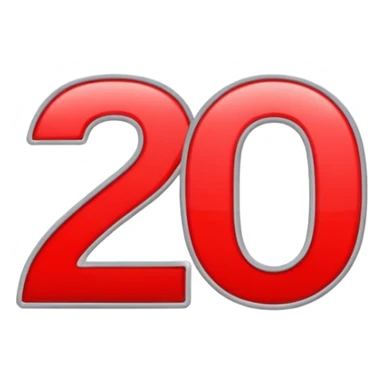 the red undelined "100 points" emoji, but with "20" instead of "100" sticker