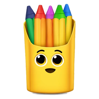 Yellow Crayon Box with 6 Crayons Inside sticker