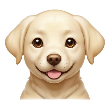 Cinematic Comical Cream Labrador Portrait Emoji, Head tilted dramatically with an exaggeratedly amused expression, featuring a glossy cream Fur with a radiant sheen, wide, expressive warm eyes filled with playful disbelief, Simplified yet hilariously expressive features, highly detailed, glowing with a slightly sassy glow, high shine, dramatic yet playful, stylized with an air of cheeky mischief, bright and endearing, soft glowing outline, capturing the essence of a spirited and over-the-top companion, so meme-worthy it feels like it could side-eye its way into internet fame instantly! sticker