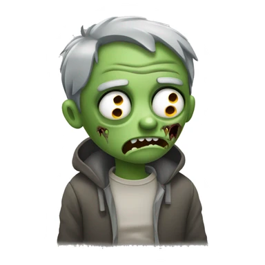 extremely tired person who looks like a zombie sticker