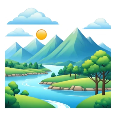 Modern aesthetic full scenic SCENERY sticker