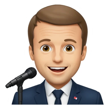 Emmanuel Macron qui chante sticker