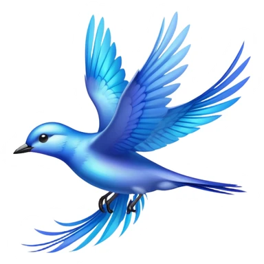 Blue swift bird in flight side view sticker